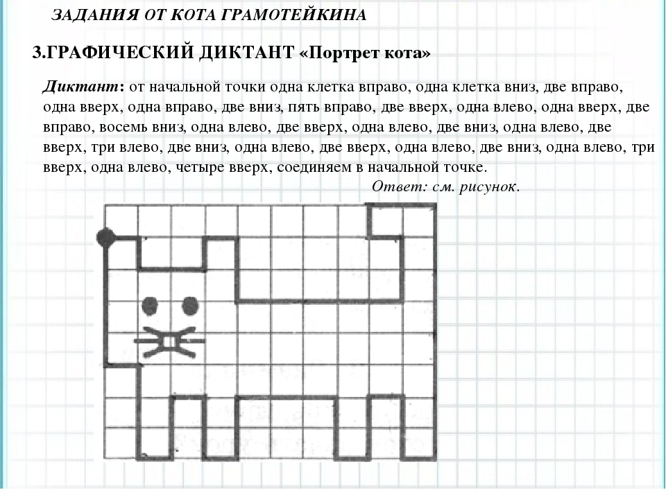 Графічний диктант - Тварини за клітинами.